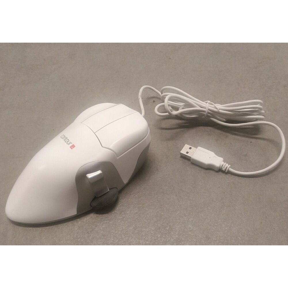 Contour Design PM05-L-L Large Left Handed Contour Mouse Light Gray Tested - Picture 3 of 8